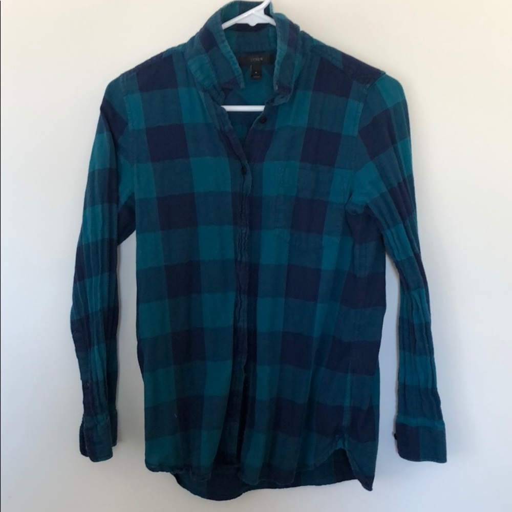 J. Crew Blue Flannel Shirt